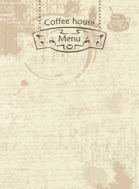 抽象的咖啡背景与街道标志图片下载