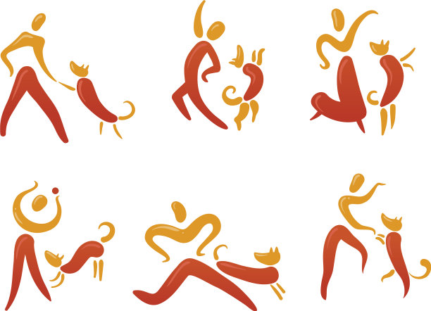 图标设置与人和狗的象形文字图片下载