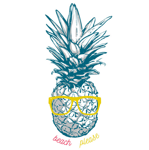 菠萝的太阳镜图片下载