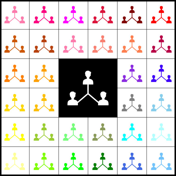 社交媒体营销标志毡笔33图片下载