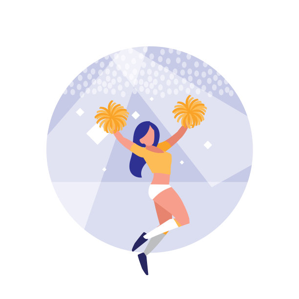 女啦啦队长孤立的图标图片下载