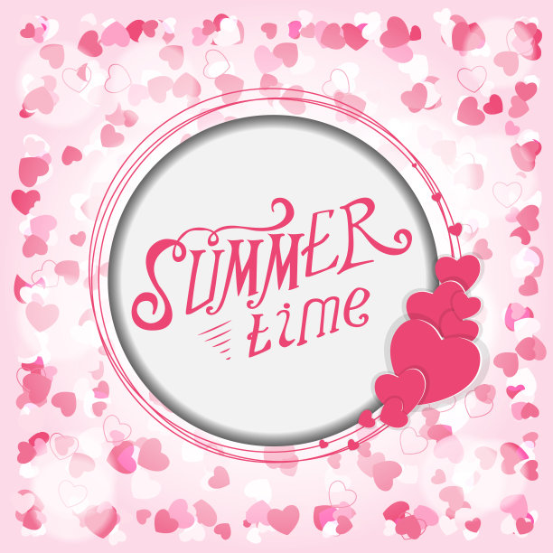 彩色夏季时间背景图片下载