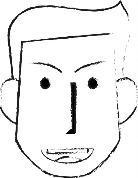 模糊的轮廓前面的脸男人的发型图片下载