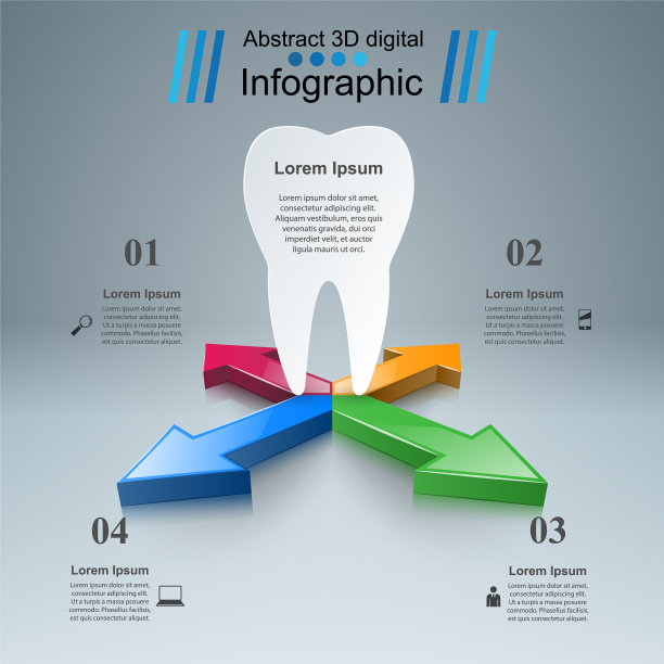 商业信息图牙齿图标图片下载