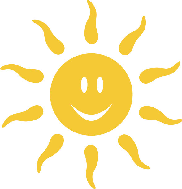 太阳表情符号-简单元素夏季概念图片下载