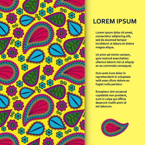 平面海报或横幅模板与美丽图片下载