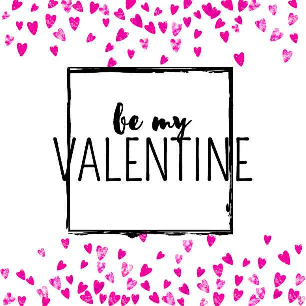 情人节卡片，粉红色的心图片下载