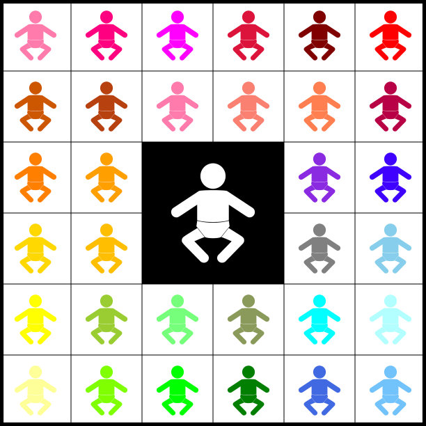 婴儿手语毡笔33图片下载