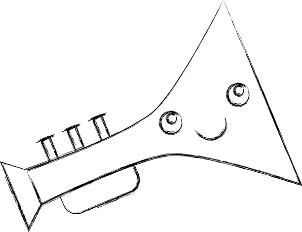 小号乐器卡哇伊性格图片下载