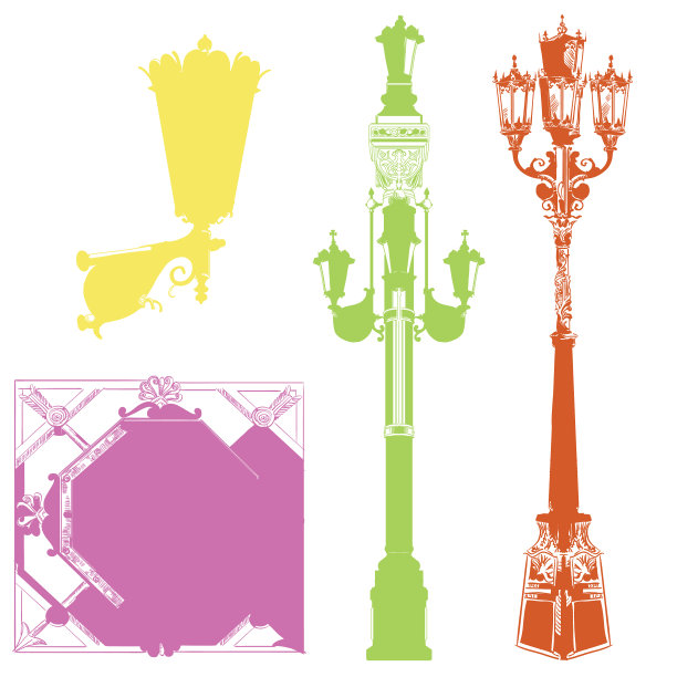 一套多彩的路灯-7图片下载