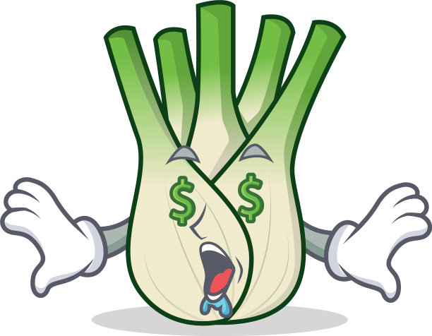 金钱眼茴香吉祥物卡通风格图片下载