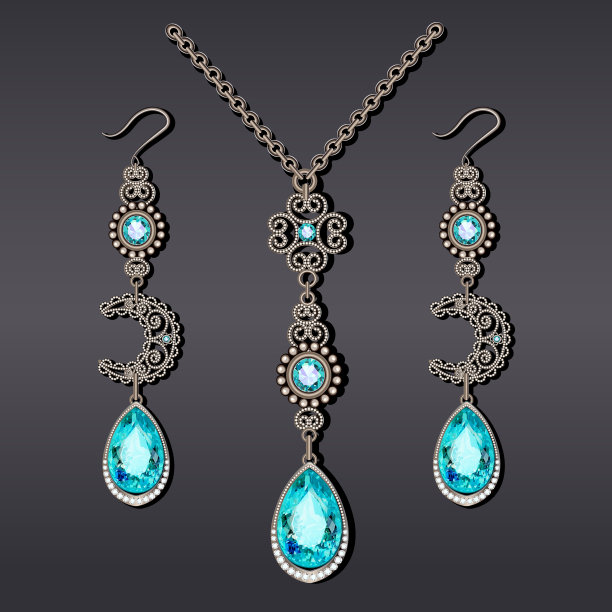 用金银丝装饰贵重的银饰图片下载