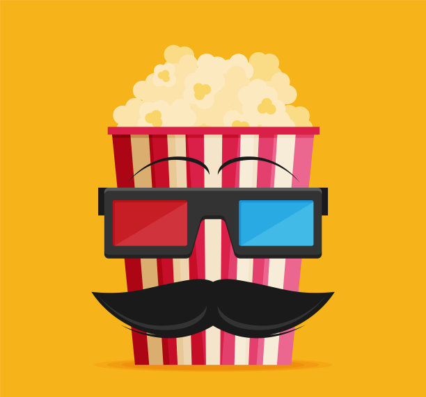 3d眼镜和大爆米花公寓图片下载