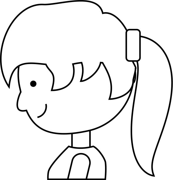 卡通女人图标图片下载