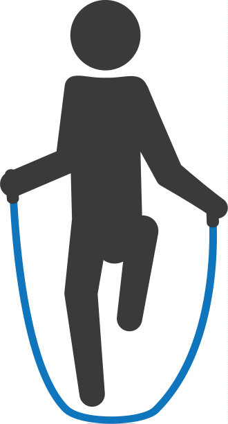 象形人跳绳锻炼图片下载