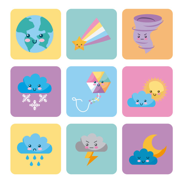 图标设置气候对象卡通图片下载
