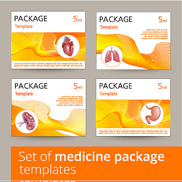 一套药品包装模板设计变体图片下载