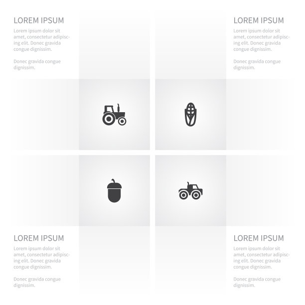 图标农场一套橡树农场车辆爆米花和图片下载