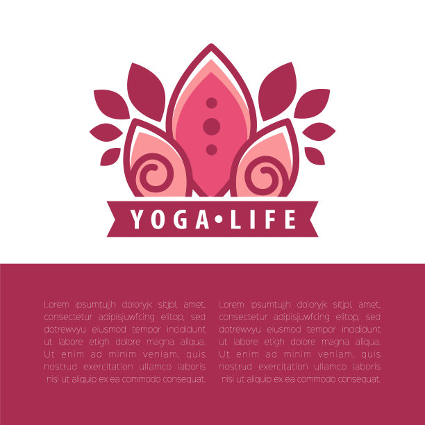 瑜伽概念设计模板与复制空间图片下载