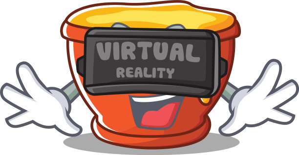 具有虚拟现实的蜂蜜人物卡通风格图片下载