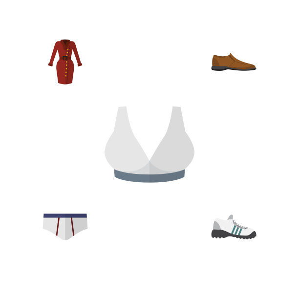 平图标连衣裙套运动鞋内衣图片下载