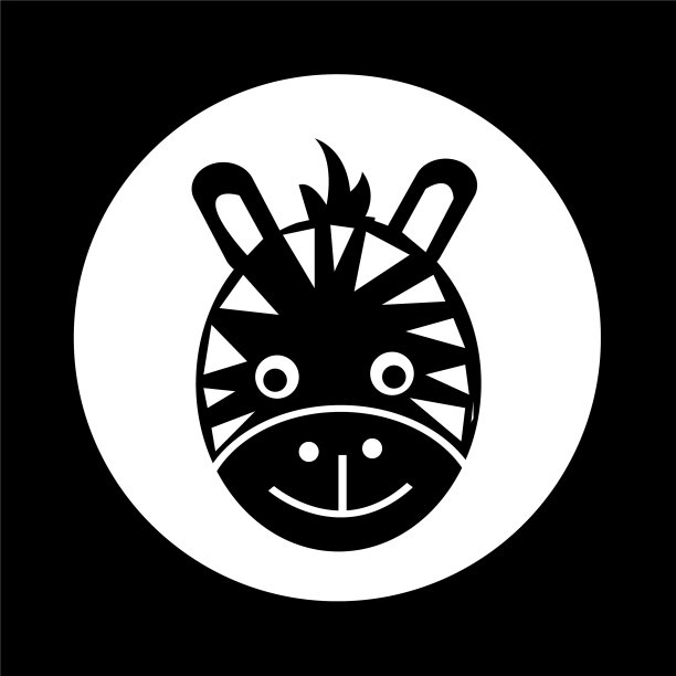 斑马脸图标设计图片下载