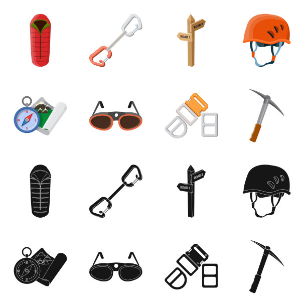 登山和高峰标志的设计图片下载