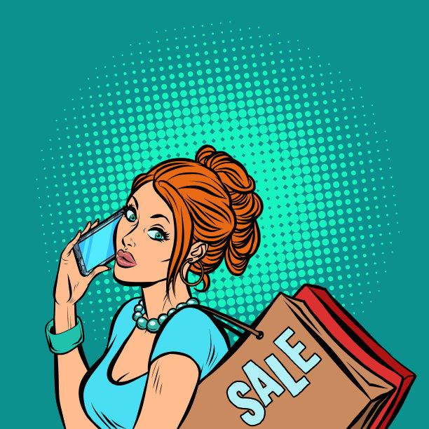 女买家打电话图片下载