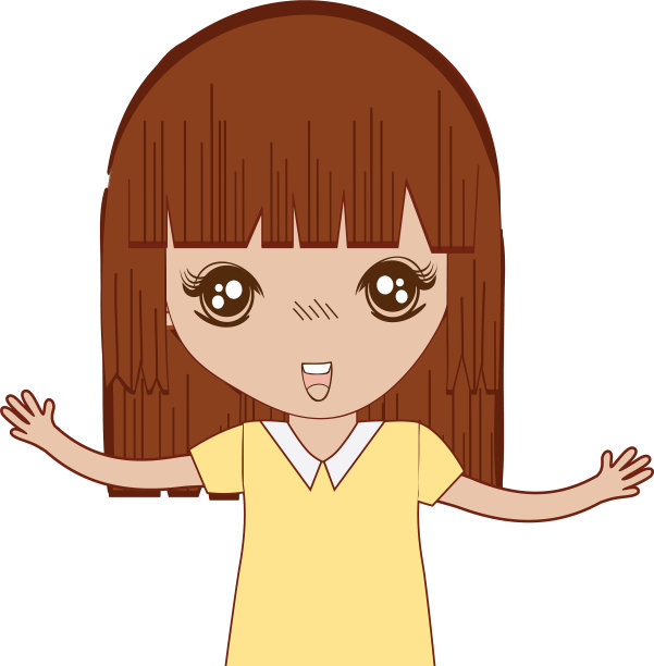 发型和休闲装的漂亮女孩图片下载