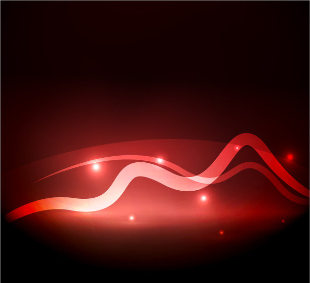 发光的魔法波浪线与光的效果图片下载