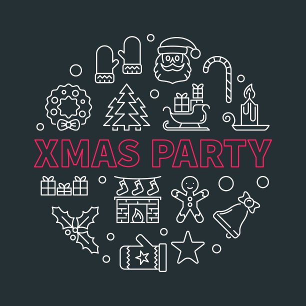 圣诞晚会绕线上黑天图片下载