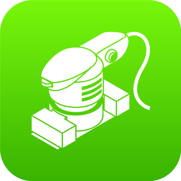 片砂机图标绿色图片下载