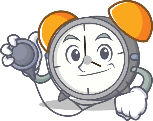 医生闹钟人物卡通图片下载