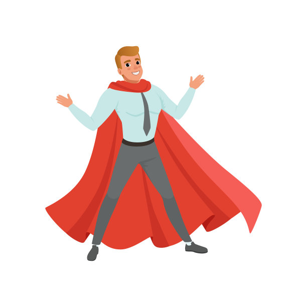 成功的商人双臂张开图片下载