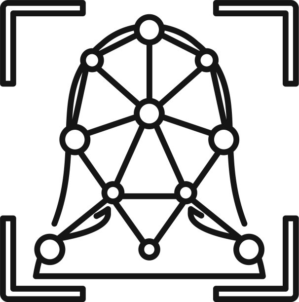 女人脸部识别图标轮廓风格图片下载