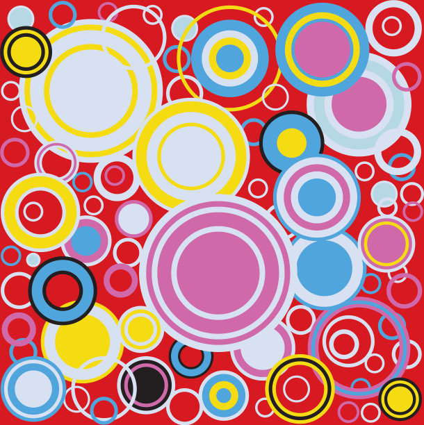 波普艺术色彩圈图片下载