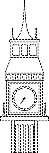星点形状的大本钟伦敦旅行度假图片下载
