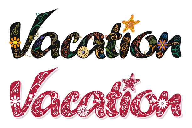 假期词的漂亮装饰图片下载