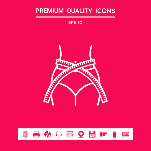 女性用卷尺量腰围节食减肥图片下载