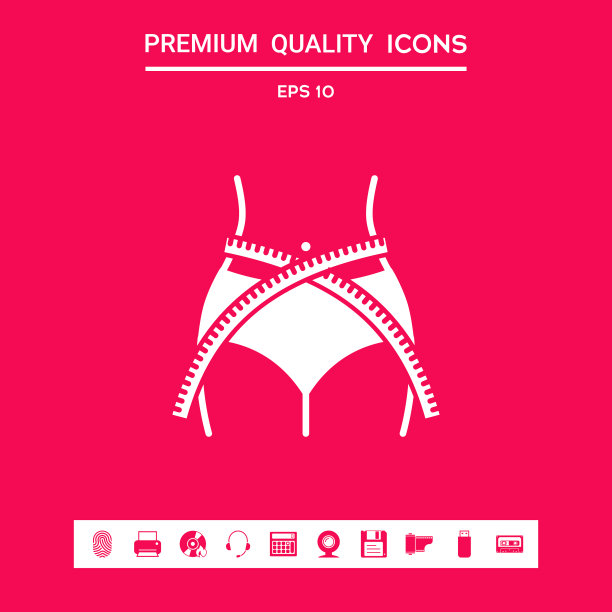 女性用卷尺量腰围节食减肥图片下载