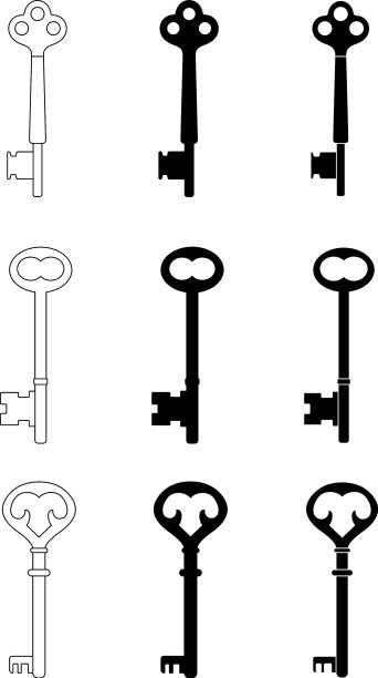 古董钥匙3套图片下载