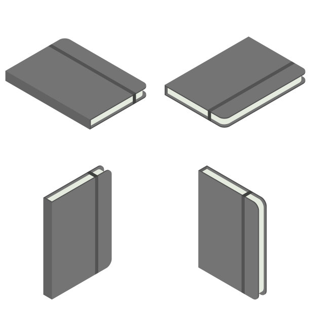 等距纸笔记本商务教育图片下载