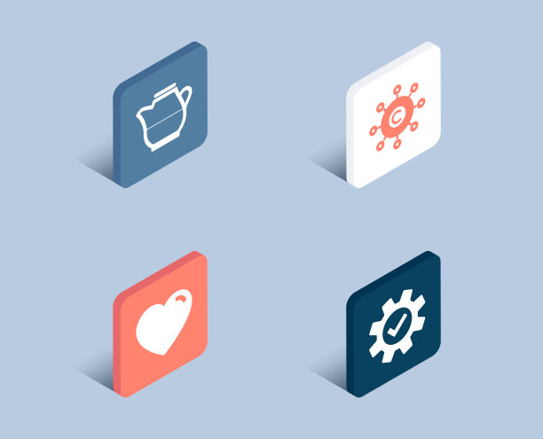 心脏牛奶罐和网络文案图标图片下载