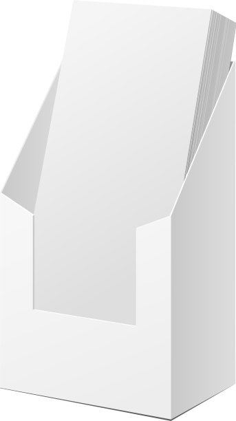 小册子和传单的白色硬纸板支架图片下载