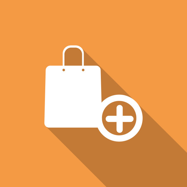 购物袋上长长的阴影图片下载