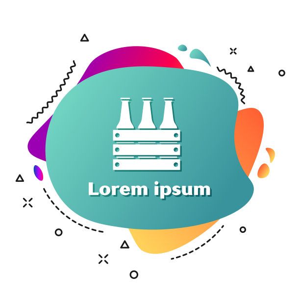 白色包装啤酒瓶图标孤立在白色图片下载