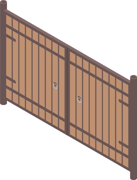 木门图标等距风格图片下载