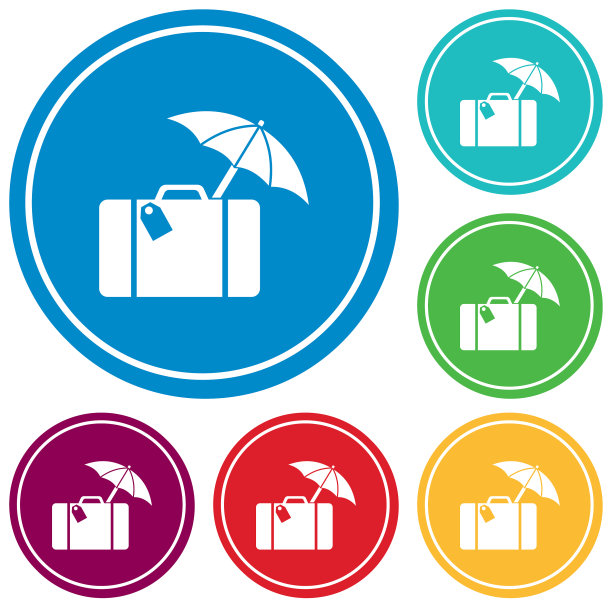 手提箱旅行孤立图标图片下载