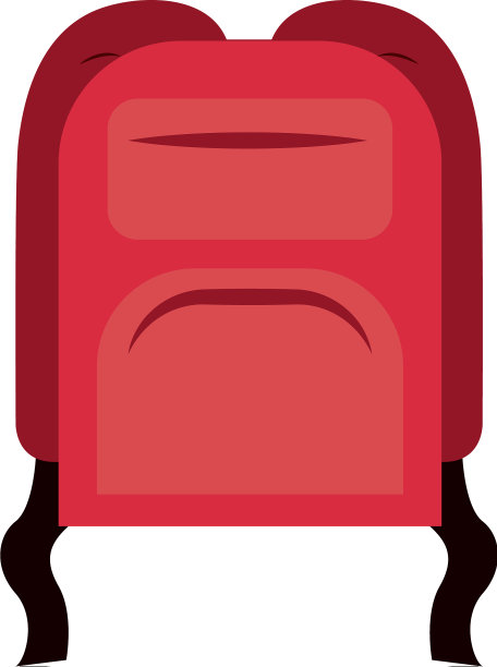 彩色剪影的背包图标图片下载