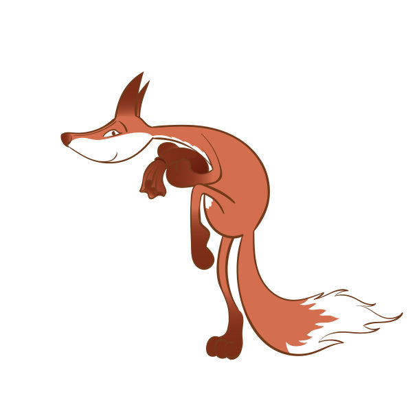 带着袋子的偷偷摸摸的红狐图片下载